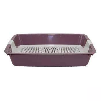 Dogman Туалет большой для кошек, 41х31х7,5 см, розовый