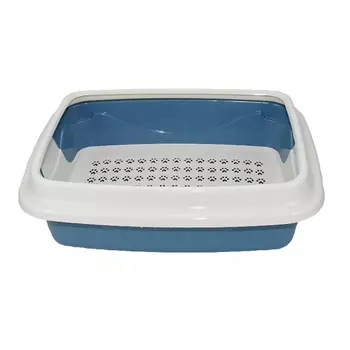 Dogman Туалет большой для кошек Триплекс, 38х48х16 см, голубой