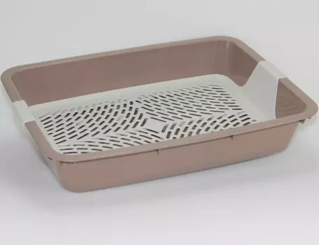 Dogman Туалет большой для кошек, 41х31х7,5 см, светлое дерево