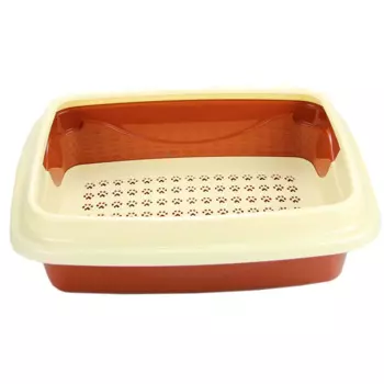 Dogman Туалет средний для кошек Триплекс, 34х44х15 см, терракотовый