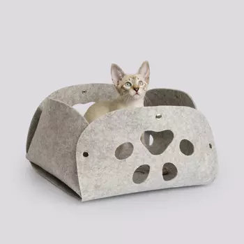 Домоседы Тоннель-коврик для кошек и собак мелких пород Трансформер, 40х40х22 см