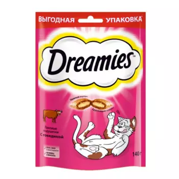 Dreamies Лакомство Подушечки с говядиной (140 гр.) для кошек