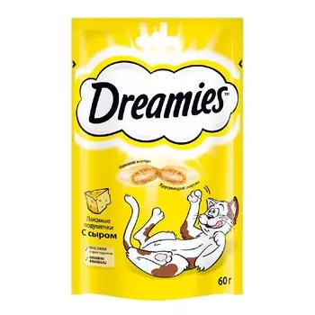 Dreamies Лакомство Подушечки с сыром (60 гр.) для кошек