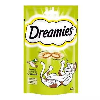 Dreamies Лакомство для кошек с уткой, 60 г