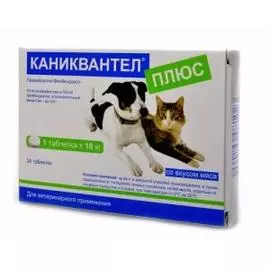 Euracon Pharma GmbH Каниквантел плюс антигельминтный препарат для собак и кошек, 24 таблетки