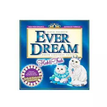 EVER DREAM Наполнитель комкующийся для кошачьего туалета Herb and Fresh, 10 л (9 кг)