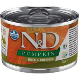 Farmina N&D Pumpkin Влажный корм (консервы) для взрослых собак, с уткой и тыквой, 140 гр.