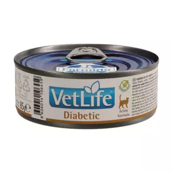 Farmina Vet Life Diabetic Влажный корм (консервы) для кошек при сахарном диабете, 85 гр.