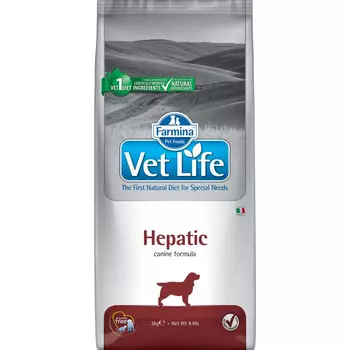 Farmina Vet Life Dog Hepatic диетический сухой корм для собак при болезняхпечени, 2 кг