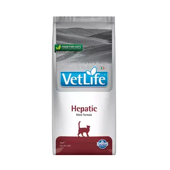 Farmina Vet Life Hepatic Сухой диетический корм для кошек при хронической печеночной недостаточности, 2 кг