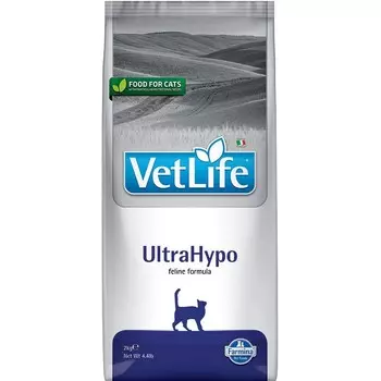 Farmina Vet Life UltraHypo диетический сухой корм для кошек, гипоаллергенный, с рыбой, 2кг