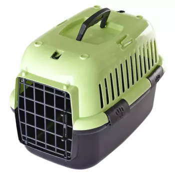 Fauna Переноска для животных Explorer Color, зеленый, черный, 42х28х29 см