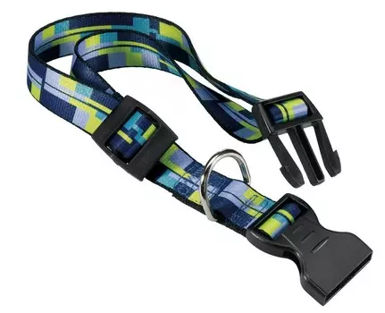 Ferplast Ошейник для собак нейлоновый Arleccino, обхват шеи 30-44 см, ширина 1,5 см, синий