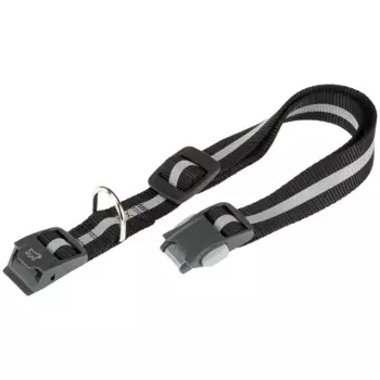 Ferplast CLUB REFLEX Ошейник для собак 70х2.5см нейлон со светоотражающей полоской и магнитным замком, черный