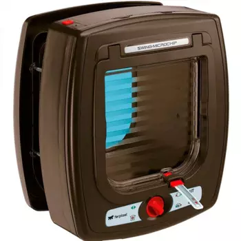 Ferplast Дверь SWING MICROCHIP коричневая с определителем микрочипа