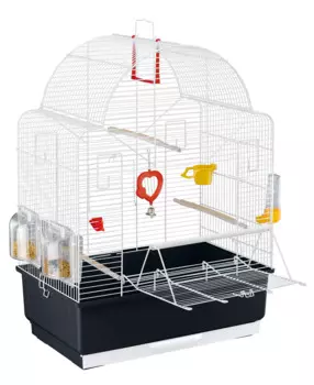 Ferplast Клетка для птиц Ibiza Open, 49,5x30x69 см, перламутровая