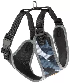 Ferplast Шлейка для собак Nikita Fashion, M, обхват шеи 30-43 см, обхват груди 38-55 см, ширина 15 мм, серая