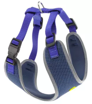 Ferplast Шлейка для собак Nikita P, M, обхват шеи 30-43 см, обхват груди 38-55 см, ширина 15 мм, синяя
