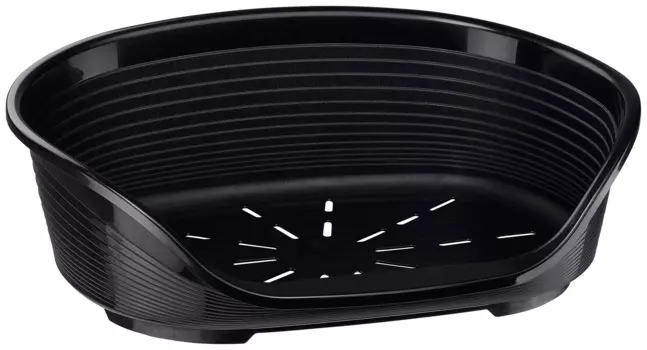 Ferplast Лежак пластиковый Siesta Deluxe 12 для собак крупных пород, 100x65 см, черный