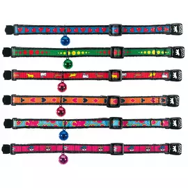 Ferplast Ошейник нейлоновый с бубенчиком для кошек Гат, 32х1 см, цвета в ассортименте