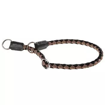 Ferplast Ошейник для собак Twist, обхват шеи 60 см, ширина 1,2 см, коричнево-черный