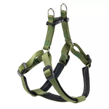 Ferplast Шлейка для собак на мягкой подкладке Daytona Medium, обхват шеи 42-48 см, обхват груди 43-52 см, оливковый