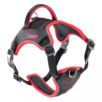 Ferplast Шлейка для собак с магнитными застежками Genius, объем шеи 40-58 см, объем груди 55-75 см, красный