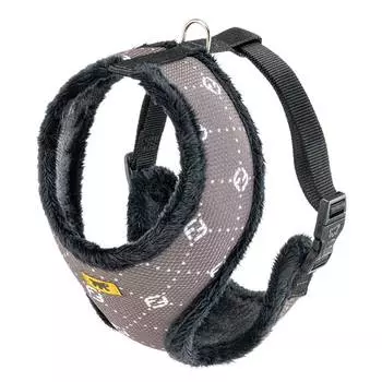 Ferplast Шлейка с мехом для собак крупных пород Nikita Fur XL, коричневая