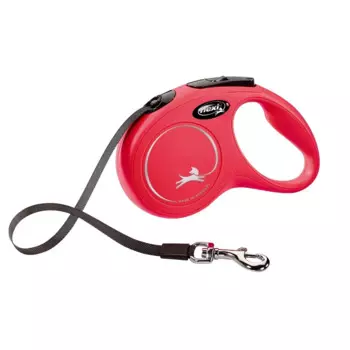 Flexi Рулетка для собак New Classic, S, до 15 кг, ремень 5 м, красный