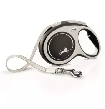 Flexi Рулетка для собак New Comfort, L, до 50 кг, ремень 8 м, черный