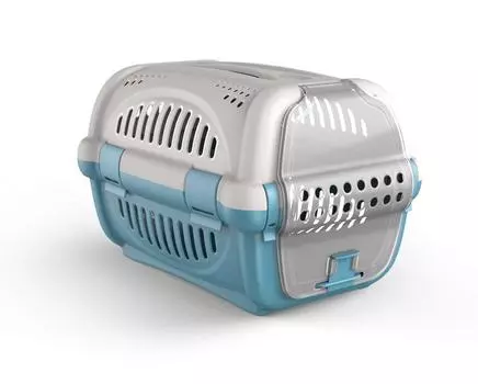 Georplast Переноска Рино для кошек и собак мелкого размера, 35х51х33 см, голубая