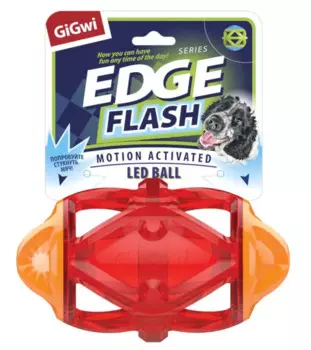GiGwi Игрушка светящаяся для собак Регби мяч Nerf, 15х10х10 см