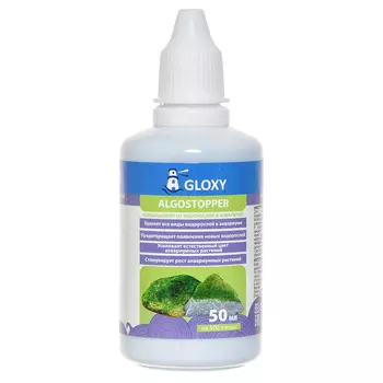 Gloxy Кондиционер от водорослей в аквариуме Algostopper, 50 мл на 500 л