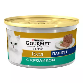 Gourmet Влажный корм Голд Паштет для кошек, с кроликом, 85 г