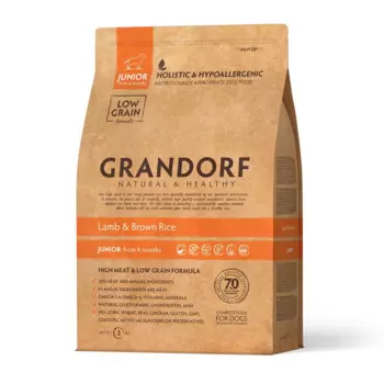 Grandorf Holistic Junior Medium & Maxi Сухой корм для юниоров средних и крупных пород, с ягненком и индейкой, 3 кг