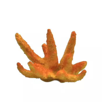 ГРОТАКВА Декор для аквариума Коралл Фингер малый, 11,5х9,5х7 см, желтый