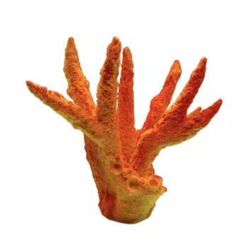 ГРОТАКВА Декор для аквариума Коралловый пальчик, 13,5х14х11,5 см, желтый