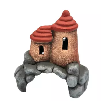 ГРОТАКВА Декор для аквариума Замок с круглой крышей, 18х12х17,5 см