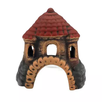 ГРОТАКВА Декор для аквариума Замок шатер, 13х9х13 см