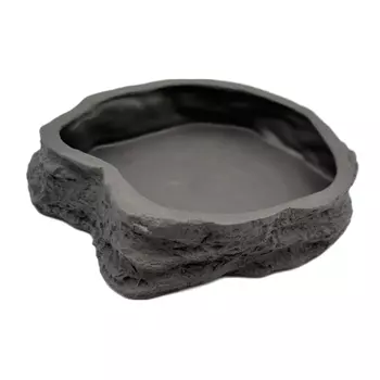 ГРОТАКВА Декор для террариума Купалка-поилка, 16х15х3 см, серая