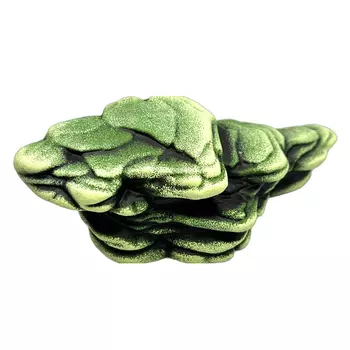 ГРОТАКВА Камень малый для черепах средних и мелких размеров, 21х11х8 см, зелёный