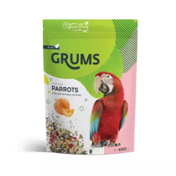 GRUMS Корм для крупных попугаев, 400 гр.