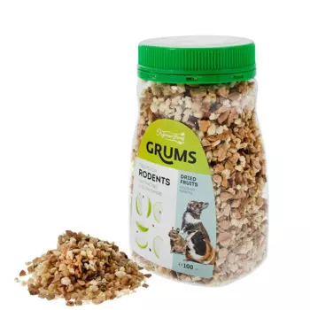 GRUMS Лакомство Яблоко сушеное (100 гр.) для грызунов