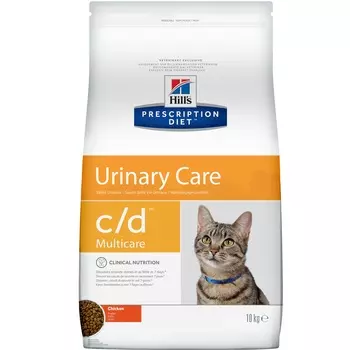 Hill's Prescription Diet c/d Multicare Urinary Care сухой корм для кошек, с курицей, 10кг