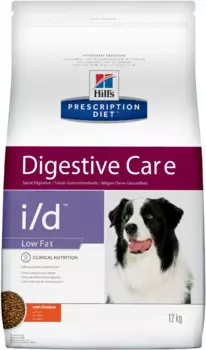 Hill's Prescription Diet i/d Low Fat Digestive Care сухой корм для собак, с курицей, 12кг