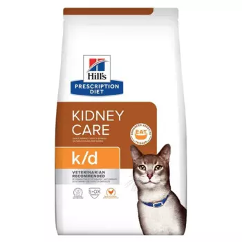 Hill's Prescription Diet k-d Kidney Care сухой корм для кошек при профилактике заболеваний почек с курицей, 3 кг