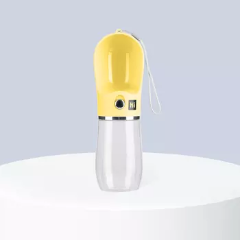 HiPet Бутылка для воды для кошек и собак, 380 мл, желтая