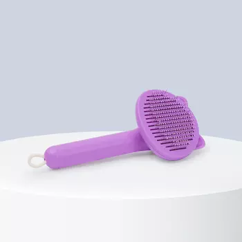 HiPet Пуходерка автоматическая с функцией уборки шерсти, для кошек и собак, 17х7,5х5 см, длина зубчиков 1 см, лаванда