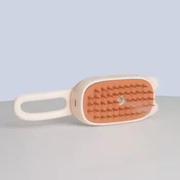 HiPet Щетка паровая силиконовая для кошек и собак, 14х6х5 см, желтый