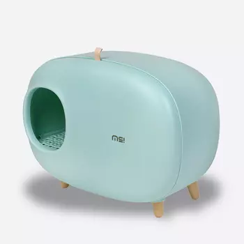 Home of the Future Туалет-домик для кошек закрытый светло-зеленый 64x45x44